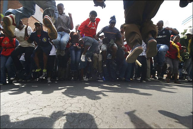 Swazi Youths Demonstrate - Agence France-Presse photo