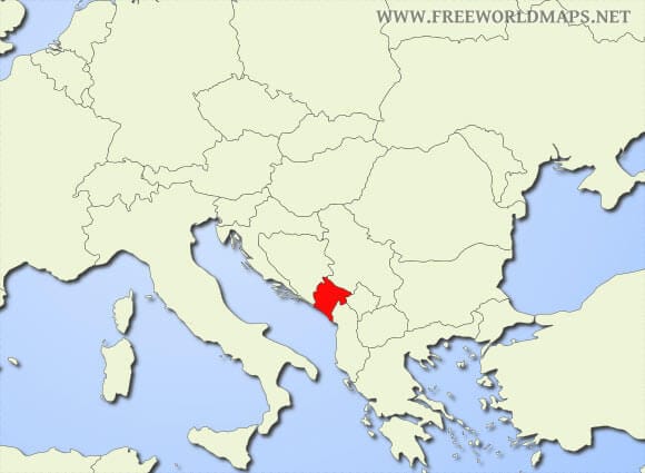 Image result for montenegro on a map